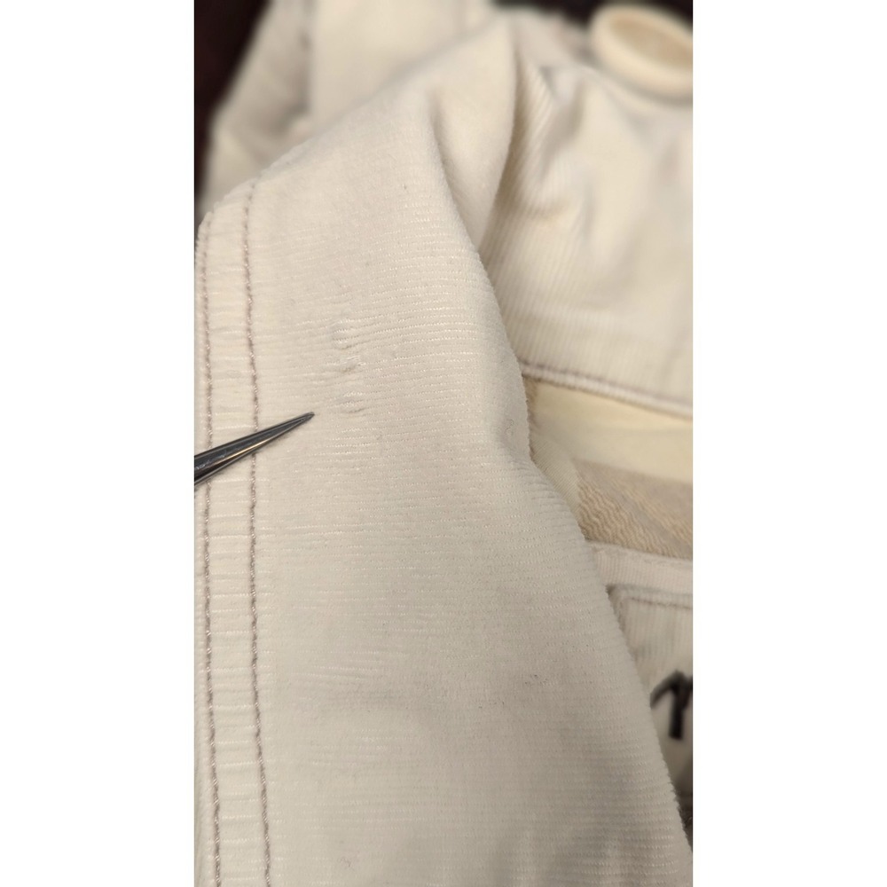 Nori Women's Corduroy Jacket Size S Ivory Cream Button Front Utility Jacket - Picture 4 of 11